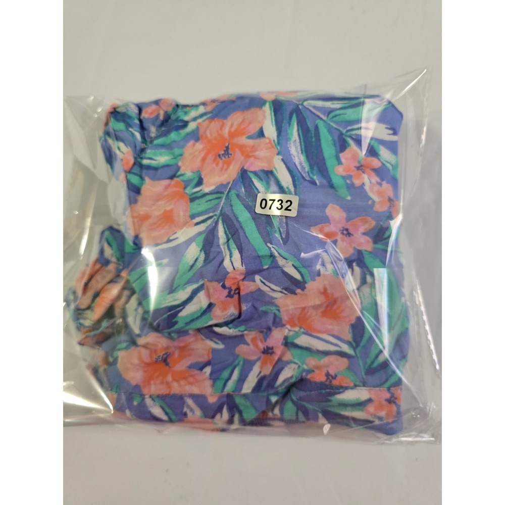 OshKosh B'gosh Girls Blue Floral Ruffle Faux Wrap Skort Size 12 Tropical Print - Picture 12 of 12